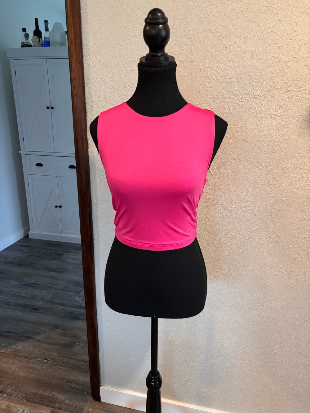 The Workshop Clothing Hot Pink Sleeveless Crop Top
